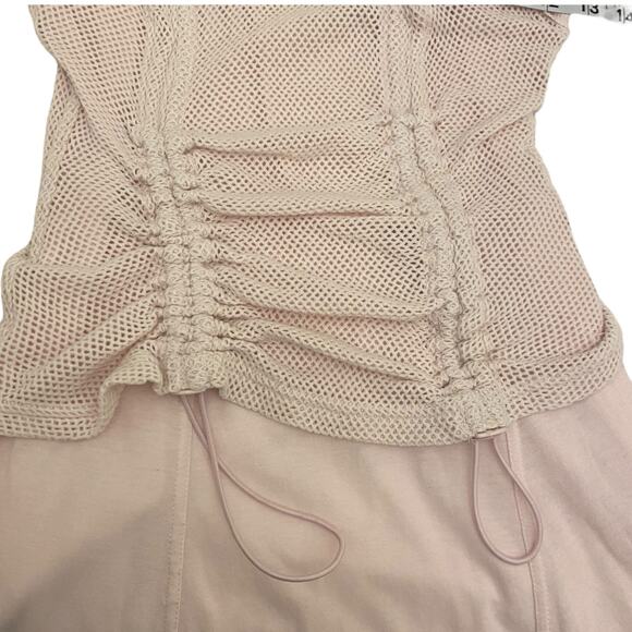 Daily Practice by Anthropologie Forward Line Midi Pink Dress Small Mesh Top - Picture 11 of 16